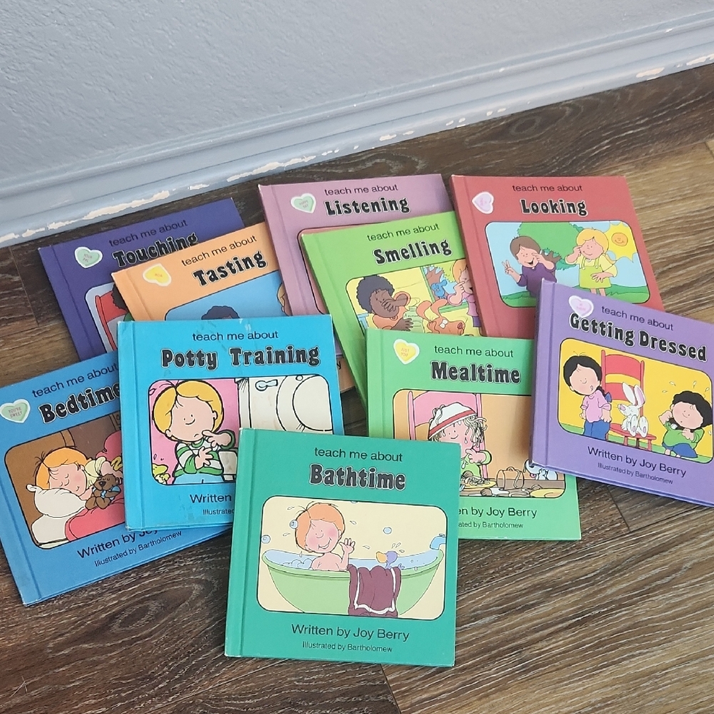 Lot of 10 Vintage Joy Berry Teach Me About Books The Senses & Daily Routines